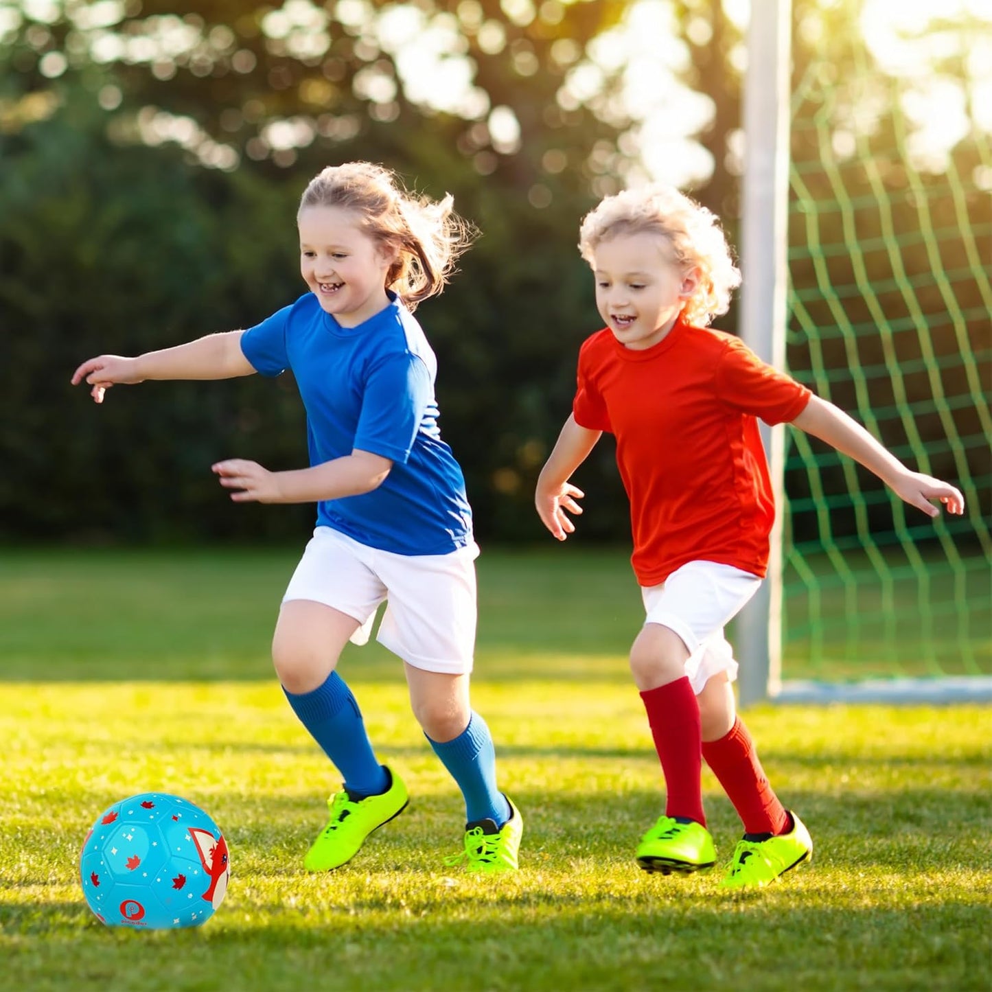Size 3 Soccer Ball Kids, Cute Cartoon Toddler Ball for Girls Boys Indoor Outdoor with Pump Toys Gift